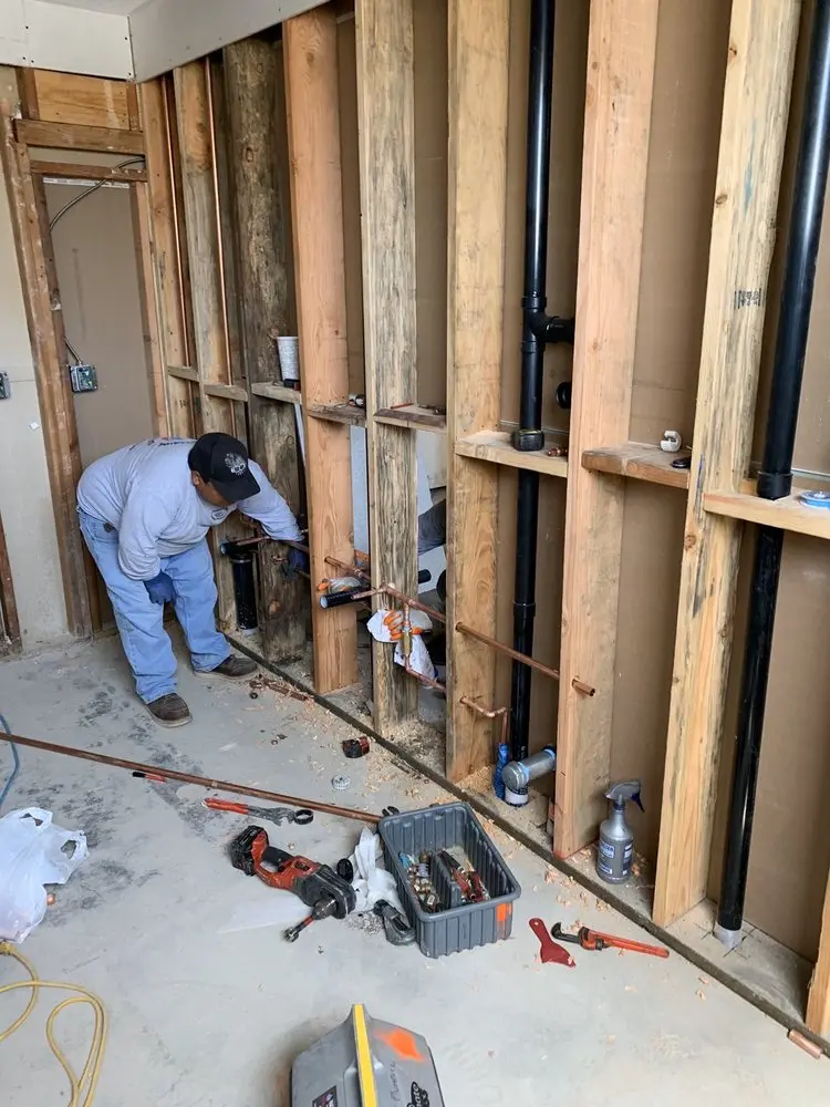 Commercial rough-in plumbing for Gas Line Repair in Plymouth